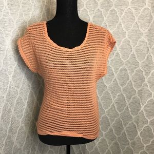 Gorgeous Brand SS Crochet Top Burnt Orange Medium
